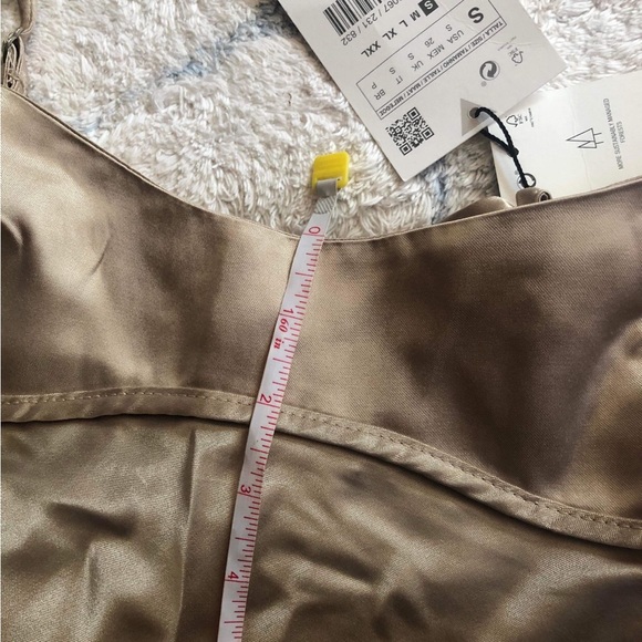 ZARA SATIN EFFECT CUT OUT DRESS - Picture 15 of 16